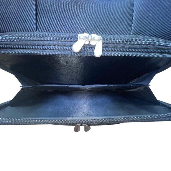 Zeiss Black Fabric With Telescoping Handle Rolling Travel Carry-On Luggage - Picture 8 of 10